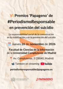 1-212x300 La Asociación Papageno convoca la sexta edición del premio #PeriodismoResponsable en prevención del suicidio