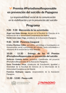 2-212x300 La Asociación Papageno convoca la sexta edición del premio #PeriodismoResponsable en prevención del suicidio